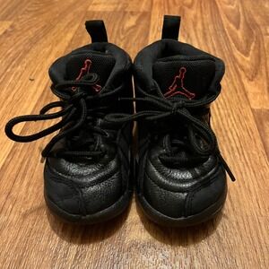 Air Jordan 12 Retro Utility Shoes Toddler Grind Black‎ Sneakers DM5206-006
